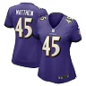 Zennovawear Women's Baltimore Ravens Christian Matthew Purple Game Jersey