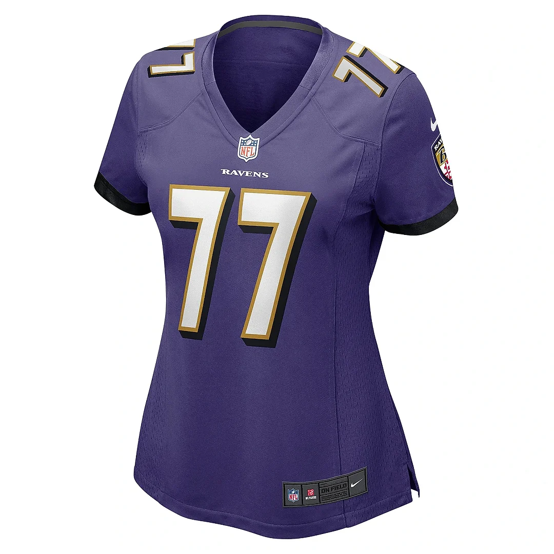 Zennovawear Women's Baltimore Ravens Daniel Faalele Purple Player Game Jersey