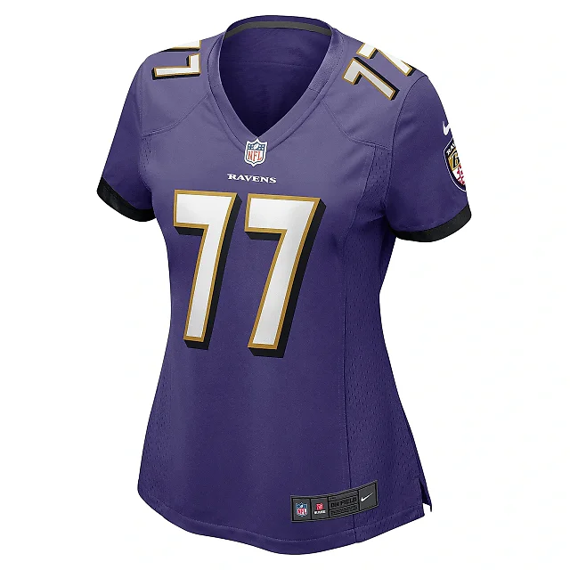 Zennovawear Women's Baltimore Ravens Daniel Faalele Purple Player Game Jersey