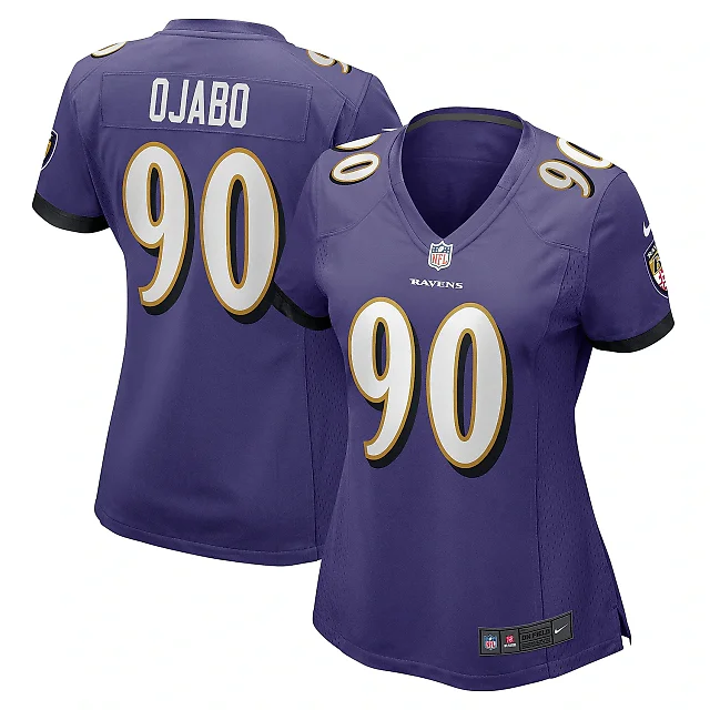 Zennovawear Women's Baltimore Ravens David Ojabo Purple Game Player Jersey
