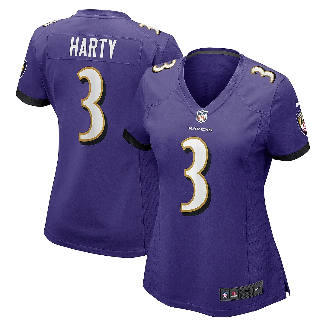 Zennovawear Women's Baltimore Ravens Deonte Harty Purple Game Jersey