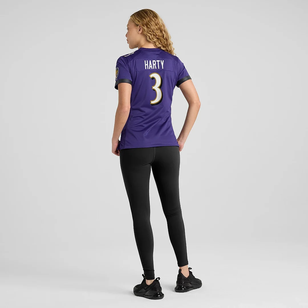 Zennovawear Women's Baltimore Ravens Deonte Harty Purple Game Jersey
