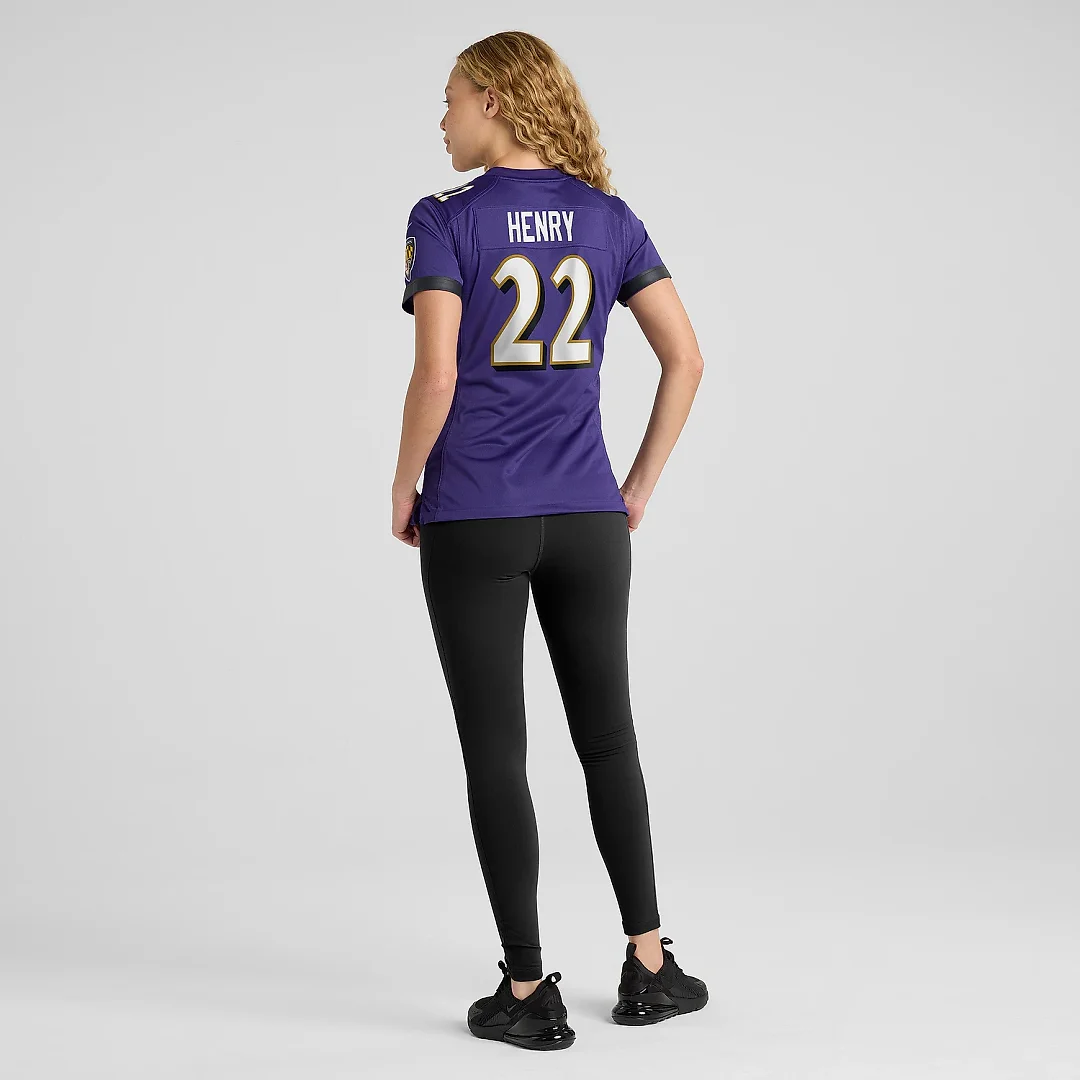 Zennovawear Women's Baltimore Ravens Derrick Henry Purple Game Player Jersey