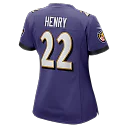 Zennovawear Women's Baltimore Ravens Derrick Henry Purple Game Player Jersey