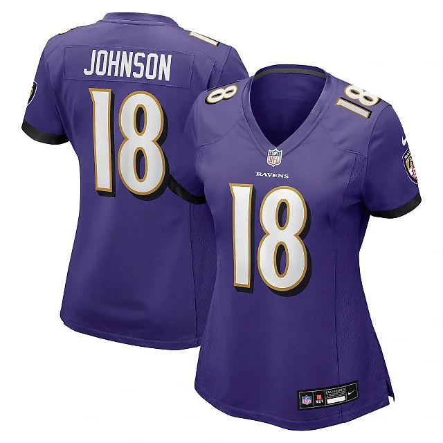 Zennovawear Women's Baltimore Ravens Diontae Johnson Purple Player Game Jersey