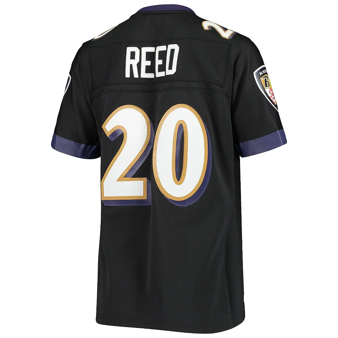 Zennovawear Women's Baltimore Ravens Ed Reed Mitchell & Ness Black Legacy Team Jersey