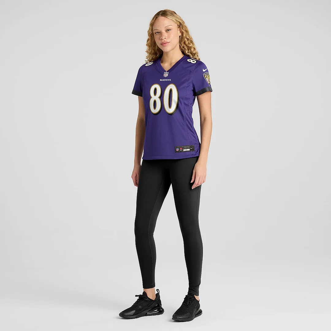Zennovawear Women's Baltimore Ravens Isaiah Likely Purple Player Game Jersey