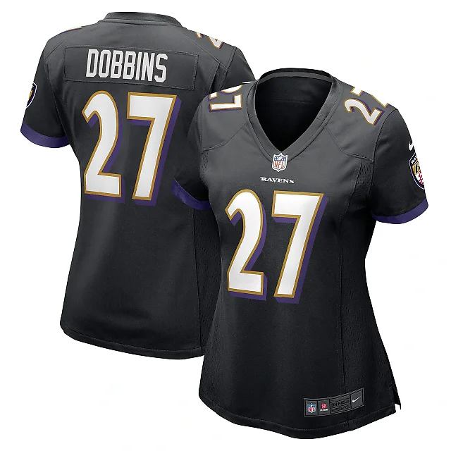Zennovawear Women's Baltimore Ravens J.K. Dobbins Black Game Jersey