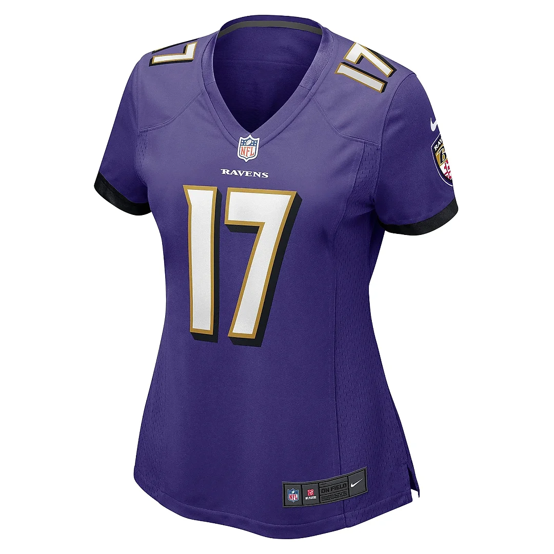 Zennovawear Women's Baltimore Ravens Josh Johnson Purple Game Jersey