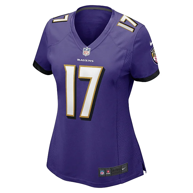 Zennovawear Women's Baltimore Ravens Josh Johnson Purple Game Jersey