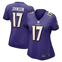 Zennovawear Women's Baltimore Ravens Josh Johnson Purple Game Jersey