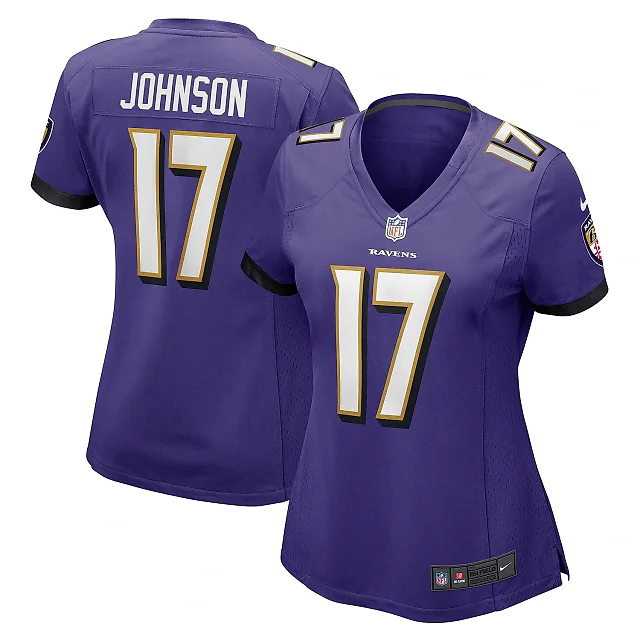 Zennovawear Women's Baltimore Ravens Josh Johnson Purple Game Jersey