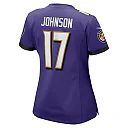 Zennovawear Women's Baltimore Ravens Josh Johnson Purple Game Jersey