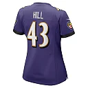 Zennovawear Women's Baltimore Ravens Justice Hill Purple Game Jersey