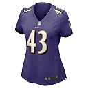Zennovawear Women's Baltimore Ravens Justice Hill Purple Game Jersey