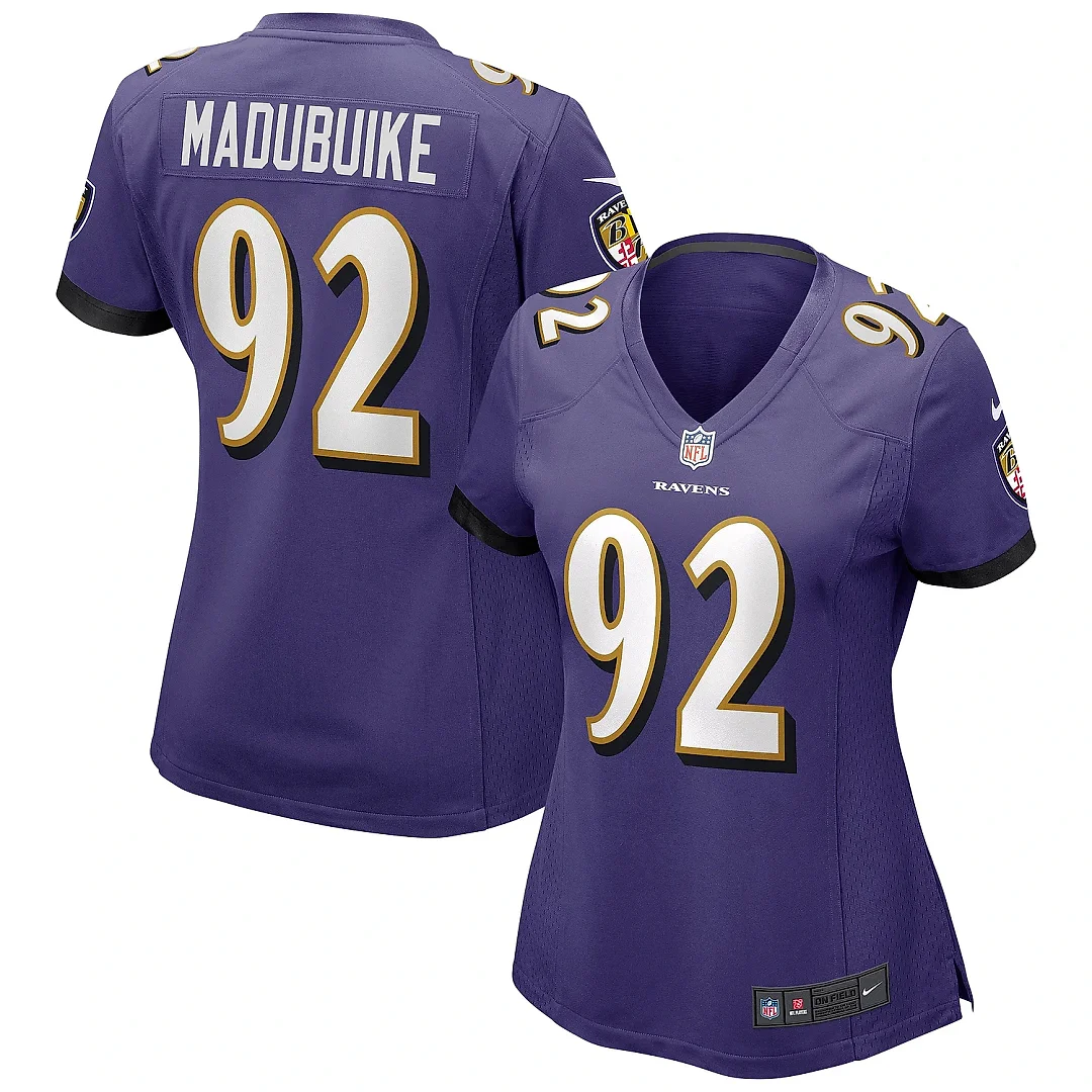 Zennovawear Women's Baltimore Ravens Justin Madubuike Purple Game Jersey