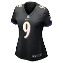 Zennovawear Women's Baltimore Ravens Justin Tucker Black Game Jersey