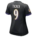 Zennovawear Women's Baltimore Ravens Justin Tucker Black Game Jersey