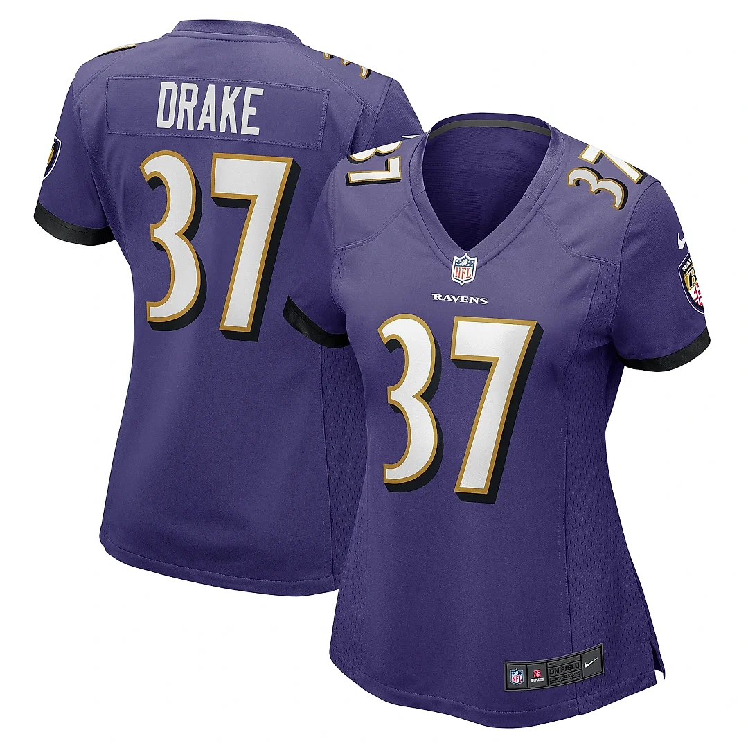 Zennovawear Women's Baltimore Ravens Kenyan Drake Purple Game Jersey