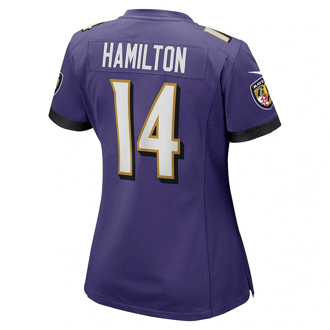 Zennovawear Women's Baltimore Ravens Kyle Hamilton Purple Player Game Jersey