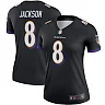 Zennovawear Women's Baltimore Ravens Lamar Jackson Black Alternate Legend Player Performance Top