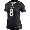 Zennovawear Women's Baltimore Ravens Lamar Jackson Black Alternate Legend Player Performance Top