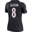 Zennovawear Women's Baltimore Ravens Lamar Jackson Black Alternate Legend Player Performance Top