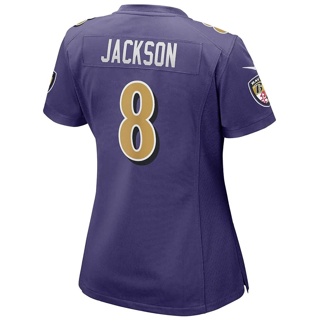 Zennovawear Women's Baltimore Ravens Lamar Jackson Purple Alternate Game Player Jersey