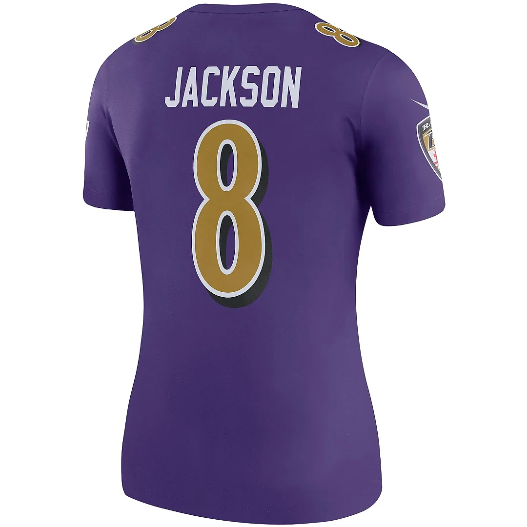 Zennovawear Women's Baltimore Ravens Lamar Jackson Purple Alternate Legend Player Performance Top
