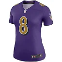 Zennovawear Women's Baltimore Ravens Lamar Jackson Purple Alternate Legend Player Performance Top