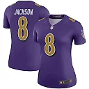 Zennovawear Women's Baltimore Ravens Lamar Jackson Purple Alternate Legend Player Performance Top