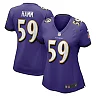 Zennovawear Women's Baltimore Ravens Malik Hamm Purple Game Jersey