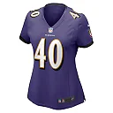 Zennovawear Women's Baltimore Ravens Malik Harrison Purple Game Jersey
