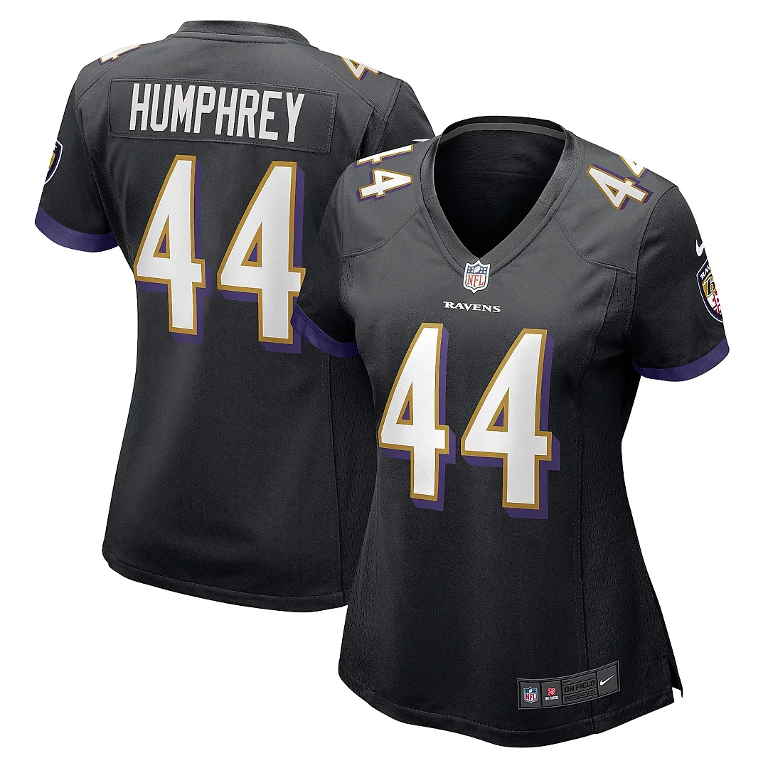 Zennovawear Women's Baltimore Ravens Marlon Humphrey Black Game Jersey