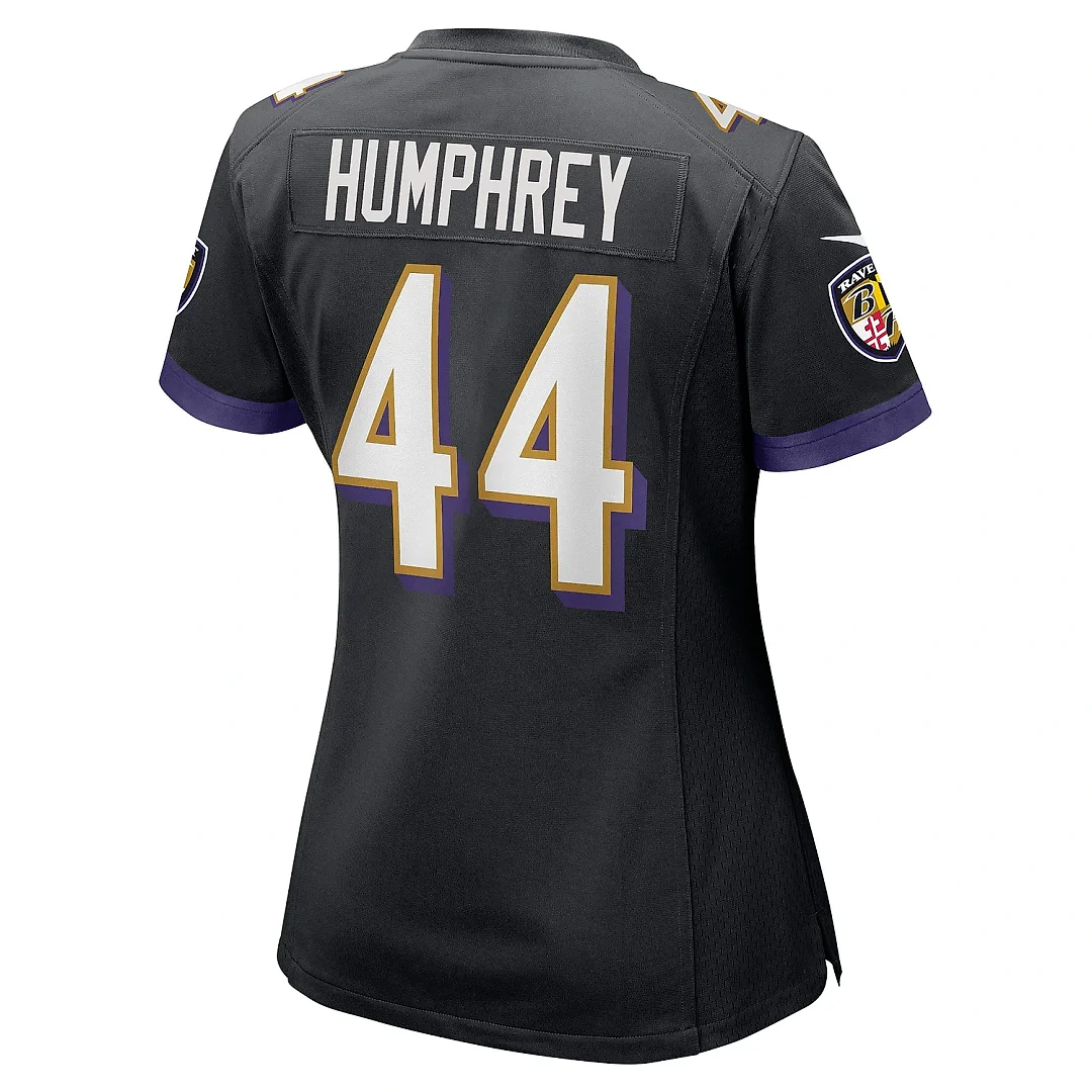 Zennovawear Women's Baltimore Ravens Marlon Humphrey Black Game Jersey