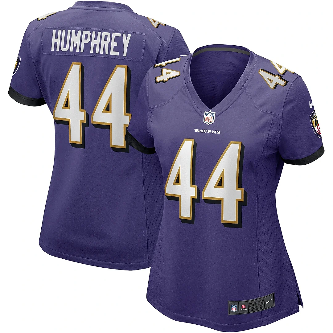 Zennovawear Women's Baltimore Ravens Marlon Humphrey Purple Game Player Jersey