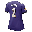 Zennovawear Women's Baltimore Ravens Nate Wiggins Purple Game Jersey