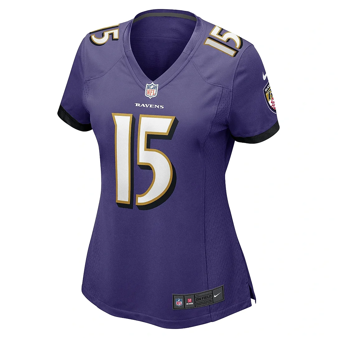 Zennovawear Women's Baltimore Ravens Nelson Agholor Purple Game Jersey
