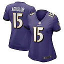 Zennovawear Women's Baltimore Ravens Nelson Agholor Purple Game Jersey