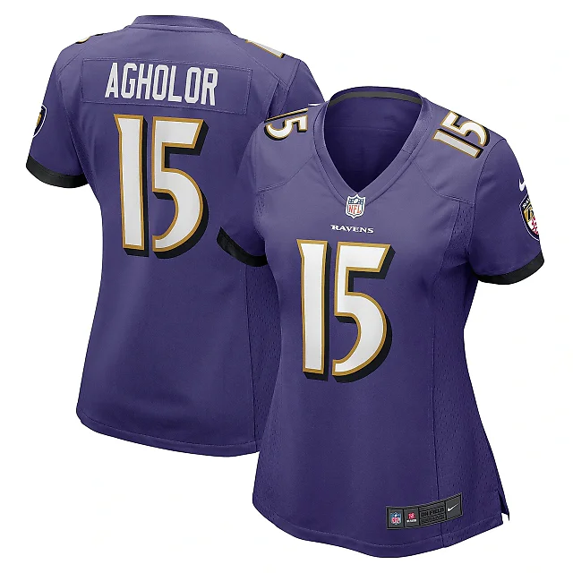 Zennovawear Women's Baltimore Ravens Nelson Agholor Purple Game Jersey