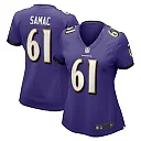 Zennovawear Women's Baltimore Ravens Nick Samac Purple Game Jersey