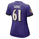 Zennovawear Women's Baltimore Ravens Nick Samac Purple Game Jersey