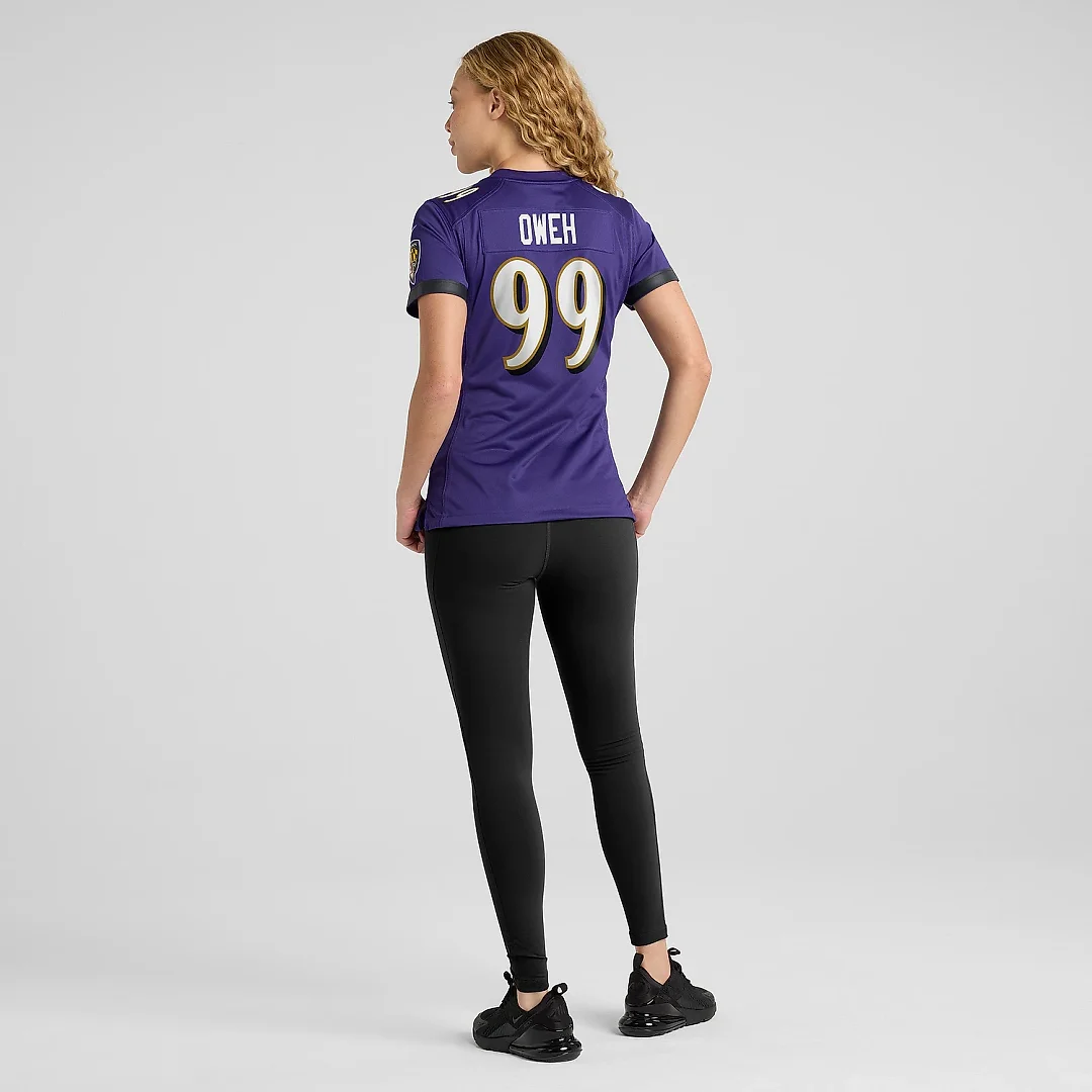 Zennovawear Women's Baltimore Ravens Odafe Oweh Purple Game Jersey