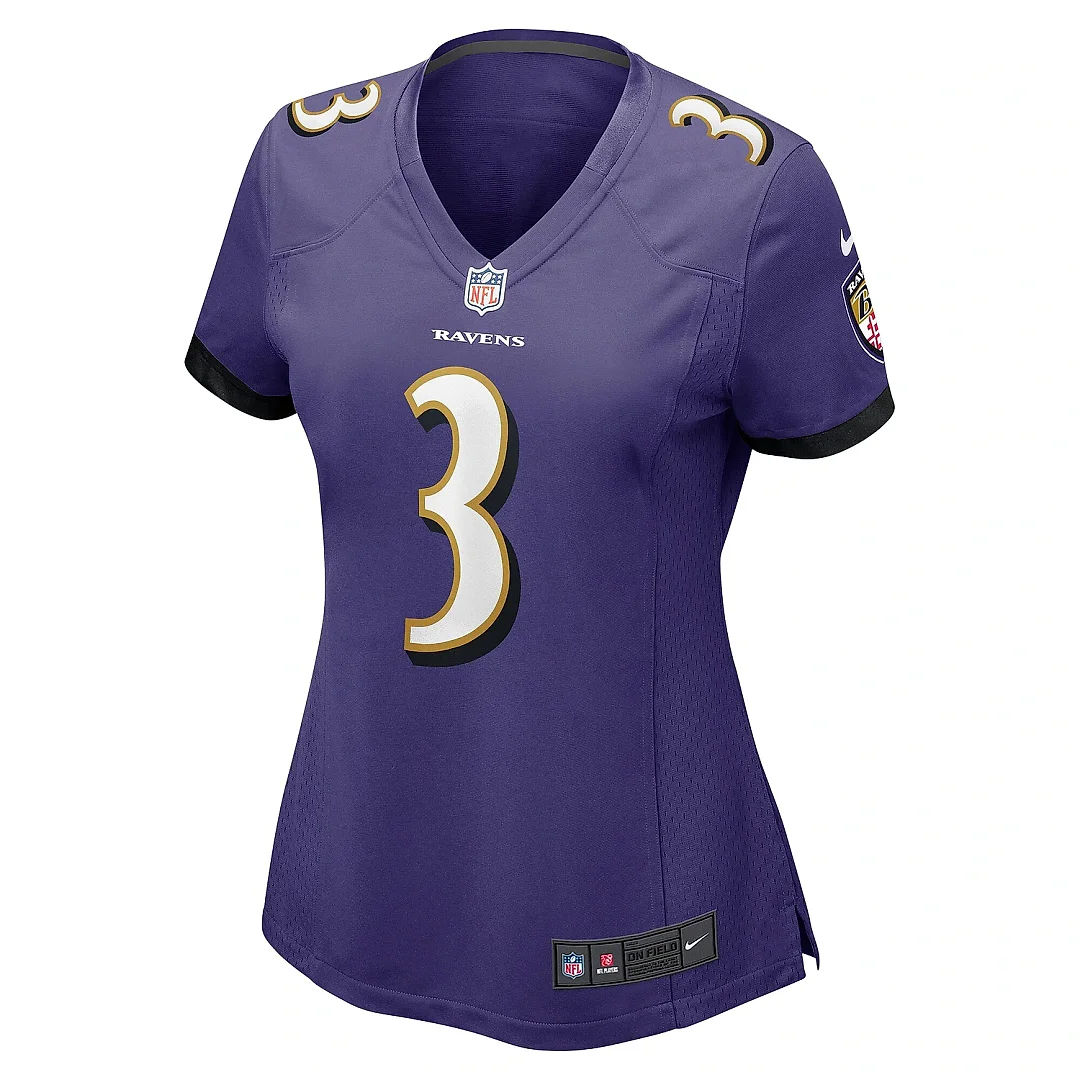 Zennovawear Women's Baltimore Ravens Odell Beckham Jr. Purple Game Jersey