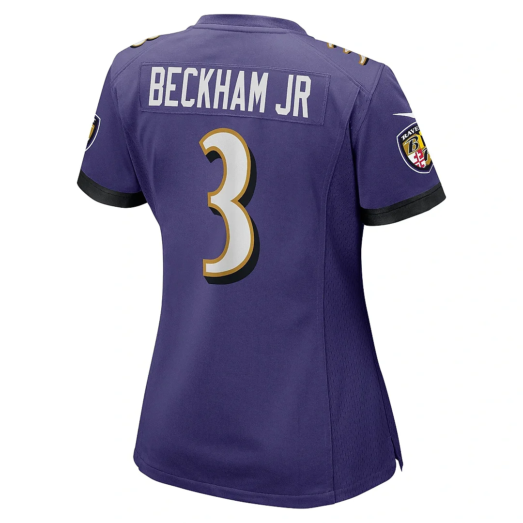 Zennovawear Women's Baltimore Ravens Odell Beckham Jr. Purple Game Jersey