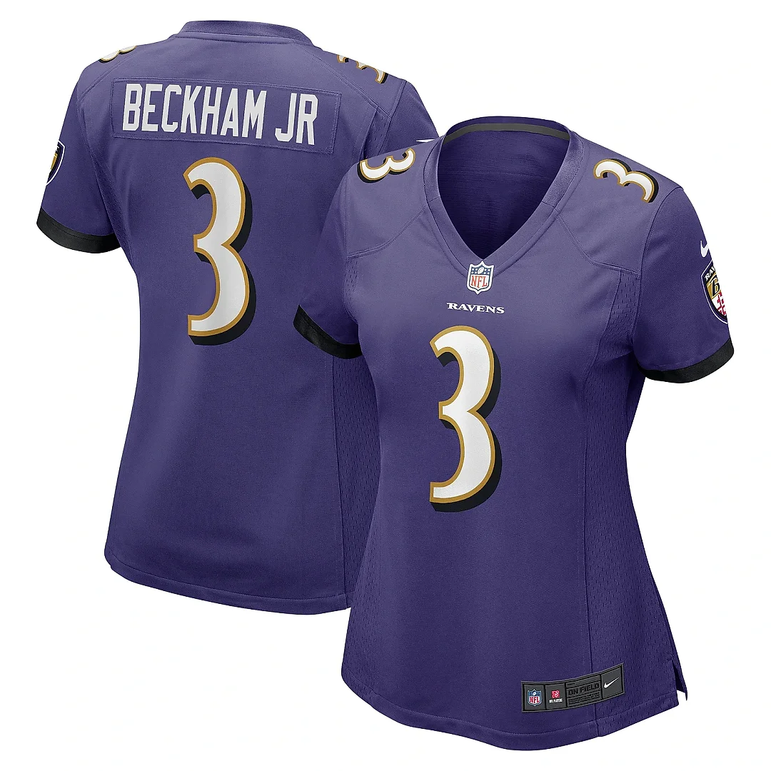 Zennovawear Women's Baltimore Ravens Odell Beckham Jr. Purple Game Jersey