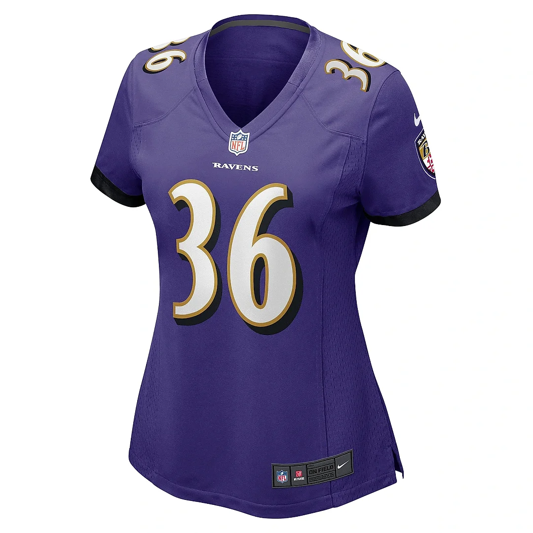 Zennovawear Women's Baltimore Ravens Owen Wright Purple Game Jersey