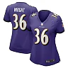 Zennovawear Women's Baltimore Ravens Owen Wright Purple Game Jersey