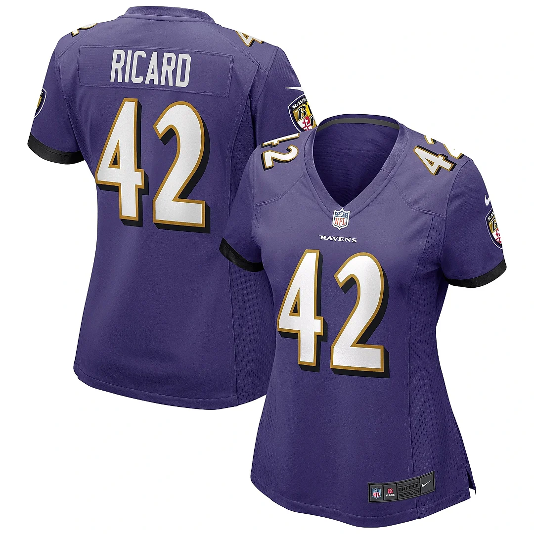 Zennovawear Women's Baltimore Ravens Patrick Ricard Purple Game Jersey
