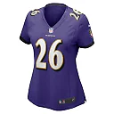 Zennovawear Women's Baltimore Ravens Rasheen Ali Purple Game Jersey